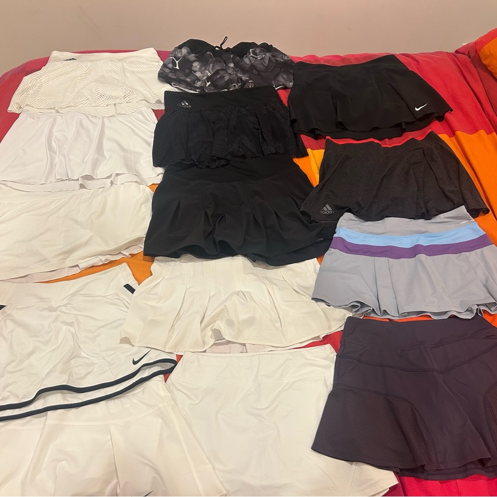 10 TENNIS SKIRT BUNDLE: Athleta, Nike, NB, adidas and more!! All size S